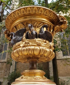 Impressive Doré Ormolu Ornamental Centerpiece or Jardinière of Campana Shape