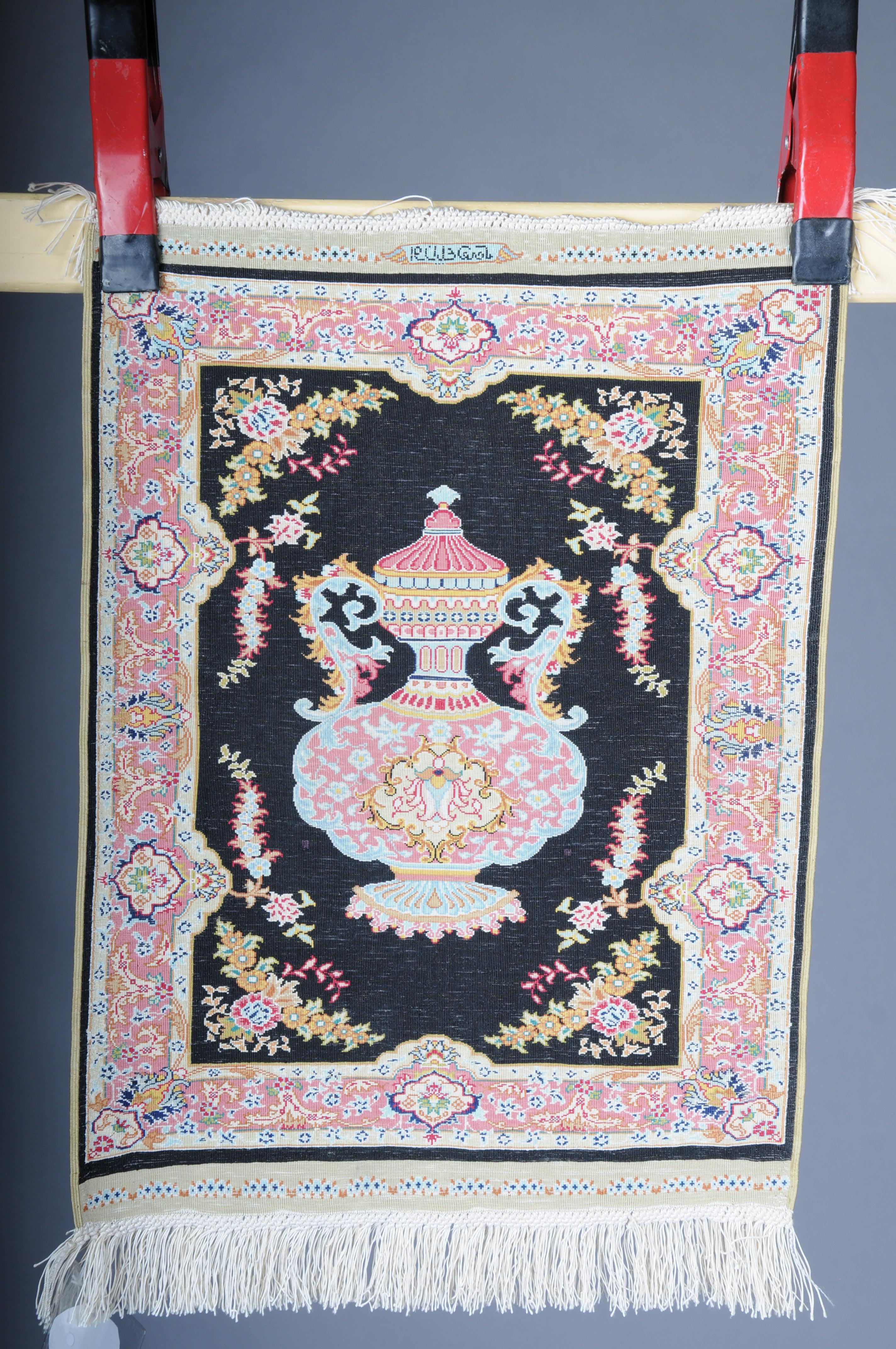 Impressive Ozipek silk carpet/tapestry Hereke signed, 20th Century For Sale 4