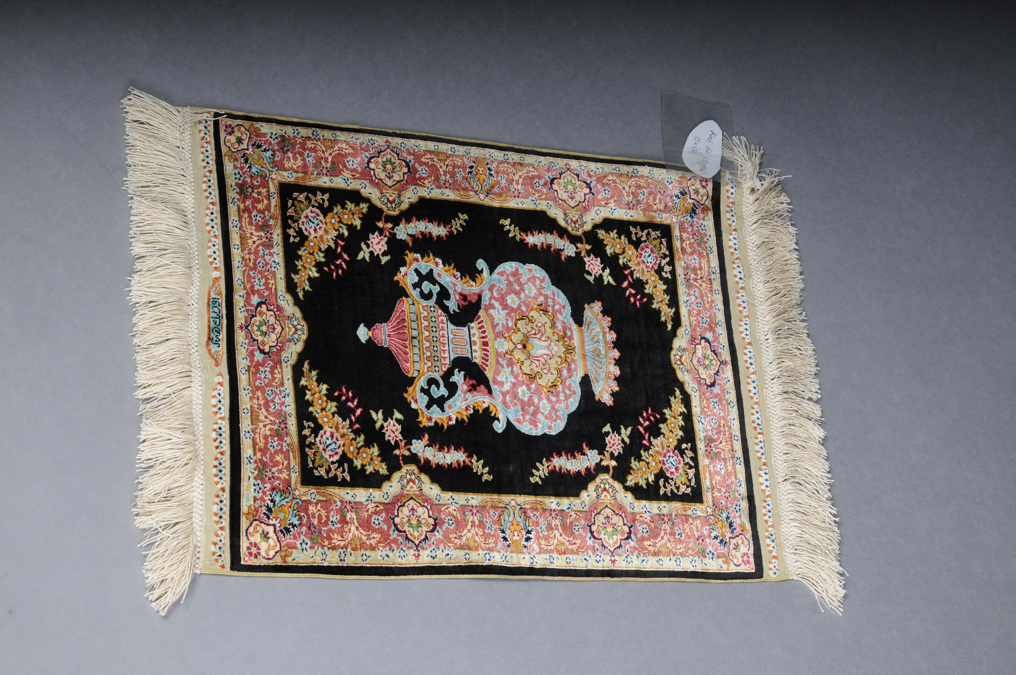 Impressive Ozipek silk carpet/tapestry Hereke signed, 20th Century For Sale 8