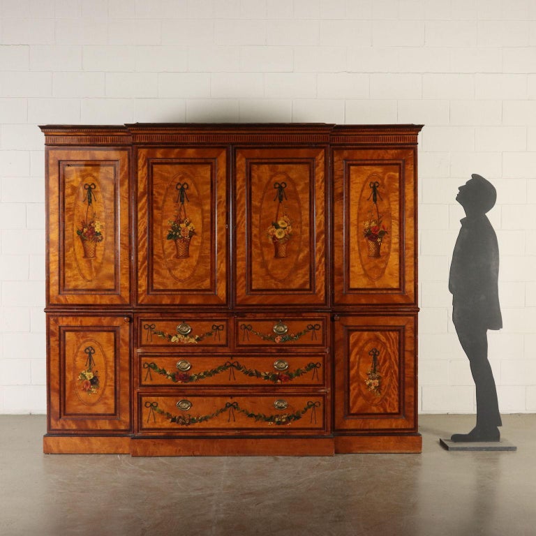 Impressive Painted Armoire, England, Mid1800s at 1stDibs