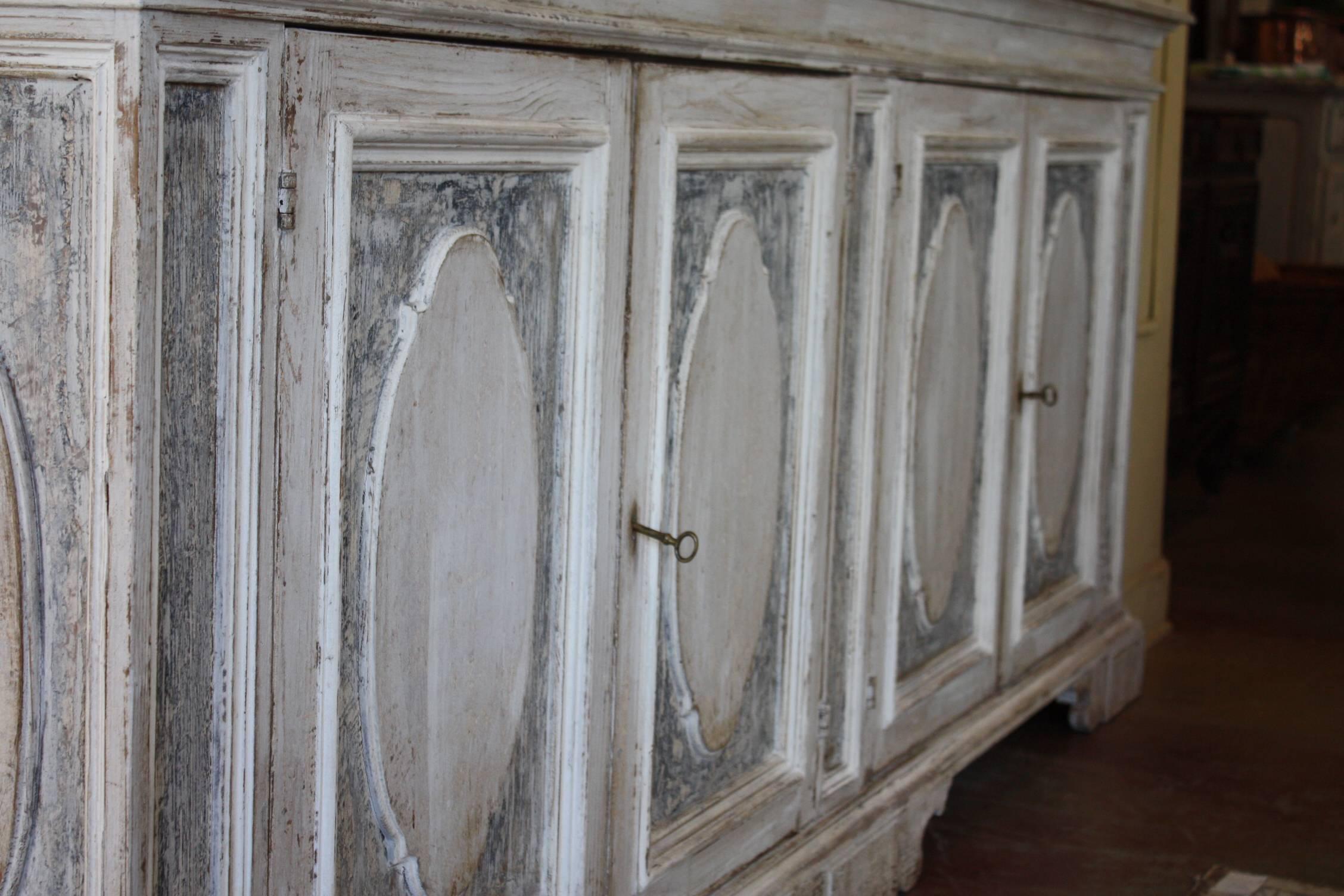 Impressive Painted Italian Buffet, Credenza or Sideboard 1