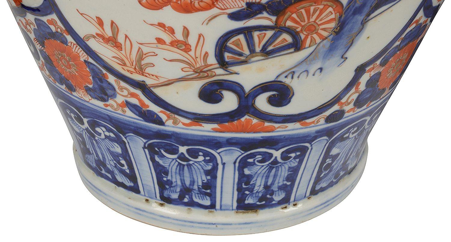 Impressive Pair 19th Century Imari Lidded Vases In Good Condition For Sale In Brighton, Sussex