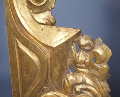 Beeindruckendes Paar Giltwood-Schnitzereien aus Nizza, Frankreich, 18. Jahrhundert, H-39.75 in