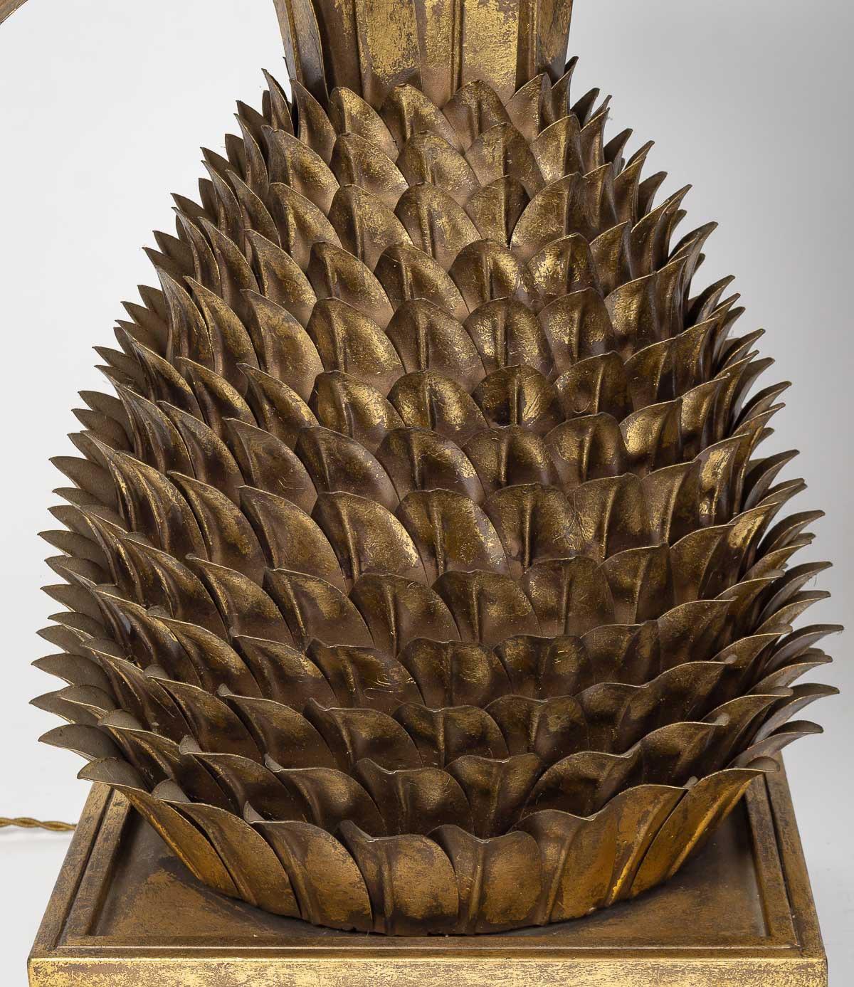 Mid-20th Century Impressive Pair of 'Ananas' Lamps , Attributed to Maison Jansen, France, ca 1970