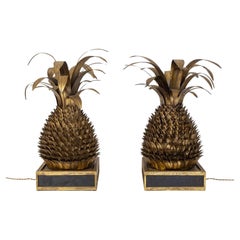 Retro Impressive Pair of 'Ananas' Lamps , Attributed to Maison Jansen, France, ca 1970