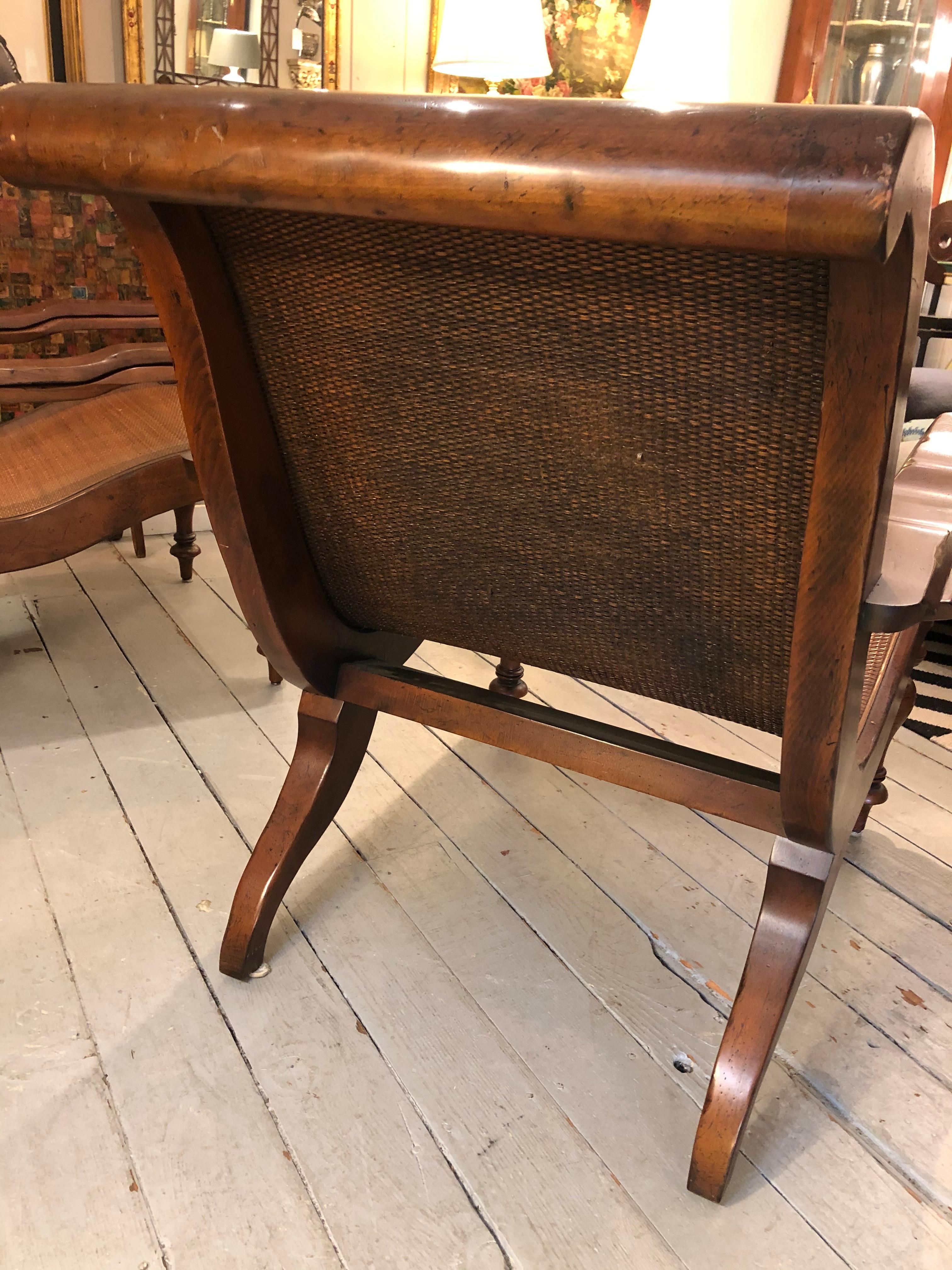 Indonesian Impressive Pair of British Colonial Classic Wood & Caned Plantation Club Chairs