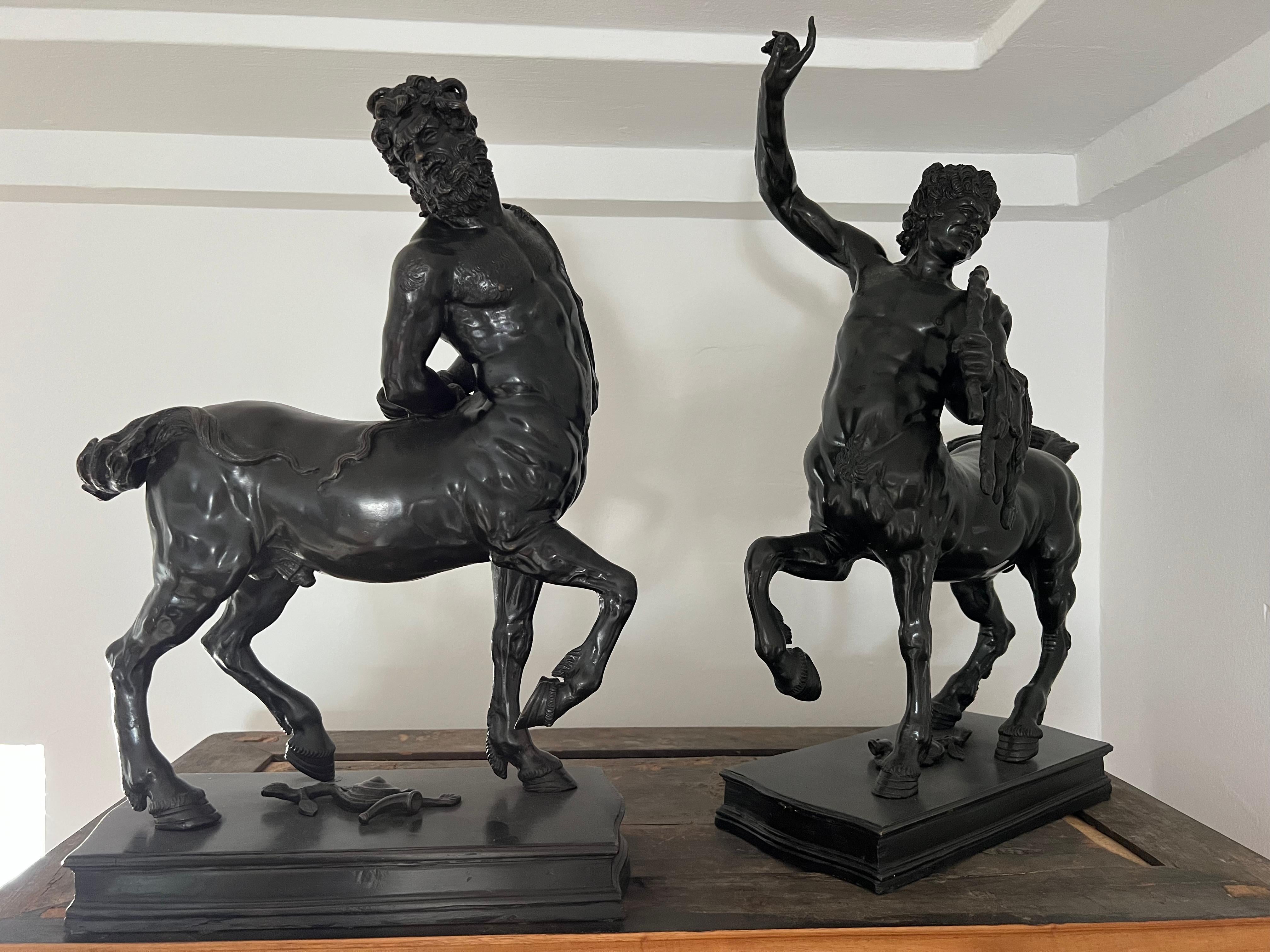 20th Century Impressive Pair of Bronze Furietti Centaurs, after the Antique For Sale