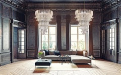 Impressive Pair of Felci Murano Glass Chandelier, Italy, 1980s