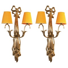 Impressionante coppia di lampade da parete in stile Art Déco francese