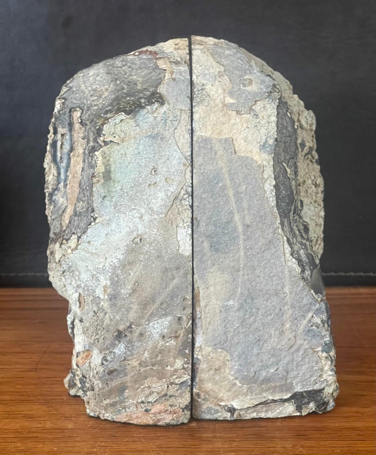 Impressive Pair of Large Polished Geode / Agate Bookends at 1stDibs