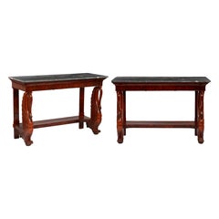 Impressive Pair of Northern European Empire Consoles