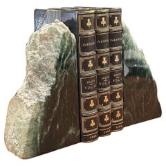 Impressive Pair of Raw Green Marble Bookends