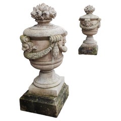Impressive Pair of Stone Vases from the 1950s