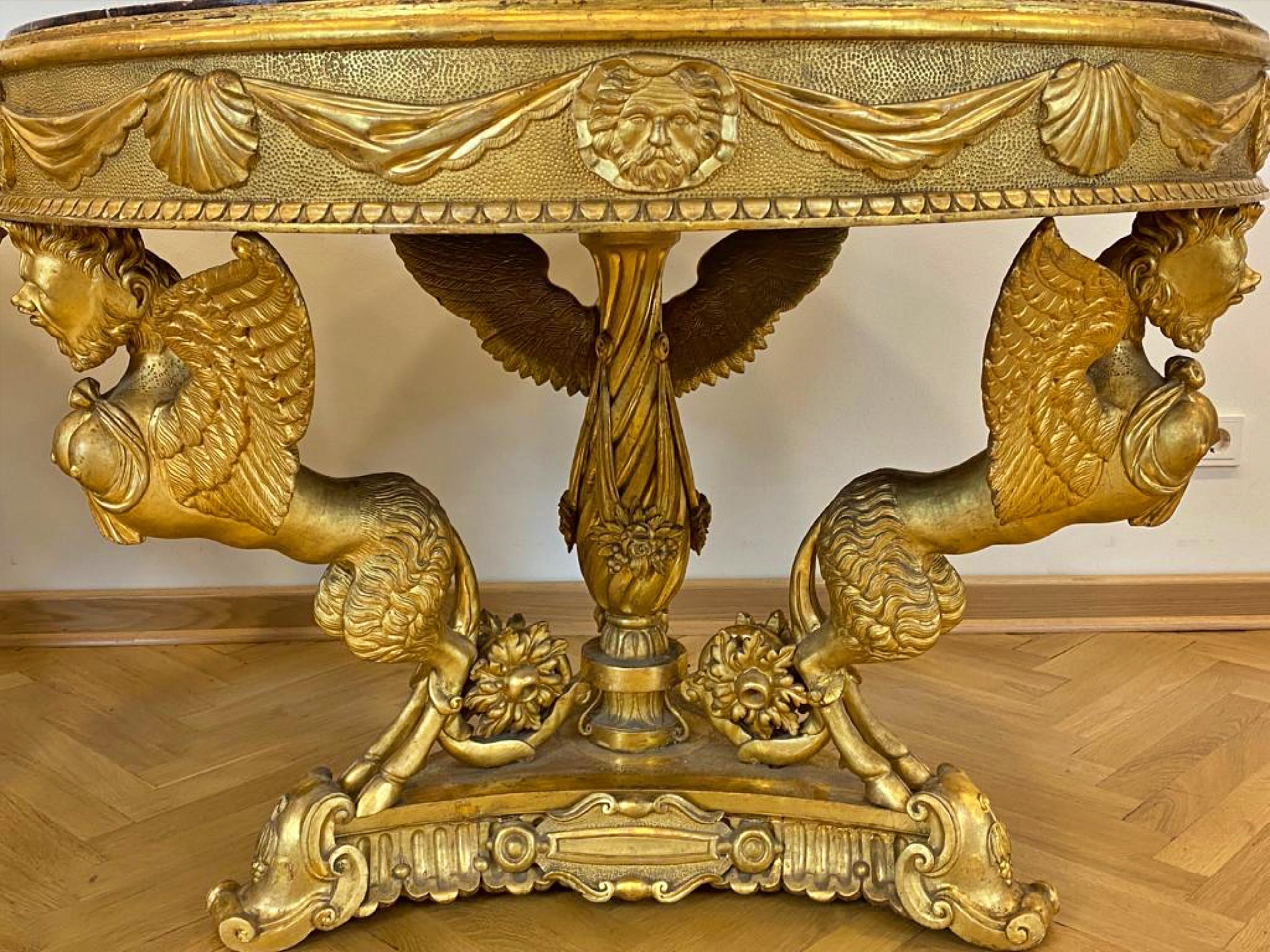 Impressionnante paire de tables Premier Empire Napoléon III Début du 19ème siècle en vente 2