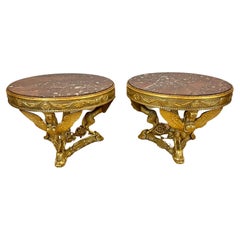 Impressionnante paire de tables Premier Empire Napoléon III Début du 19ème siècle