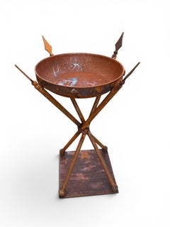 Impressive pair of wrought iron stands dating from the 1950s
