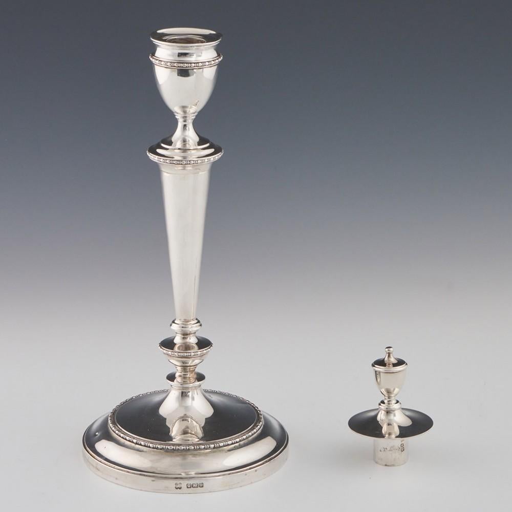 Sterling Silver Candelabra - Pair Sheffield 1910 In Good Condition For Sale In Tunbridge Wells, GB