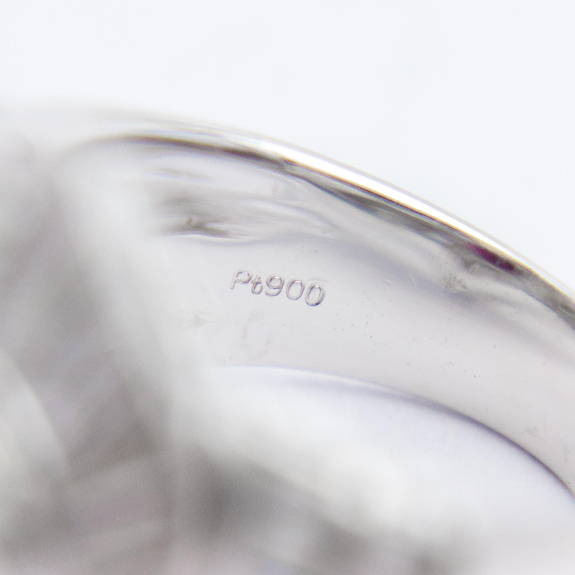 Impresionante Anillo de Platino, Diamante y Rubí Certificado por la GIA en venta 1