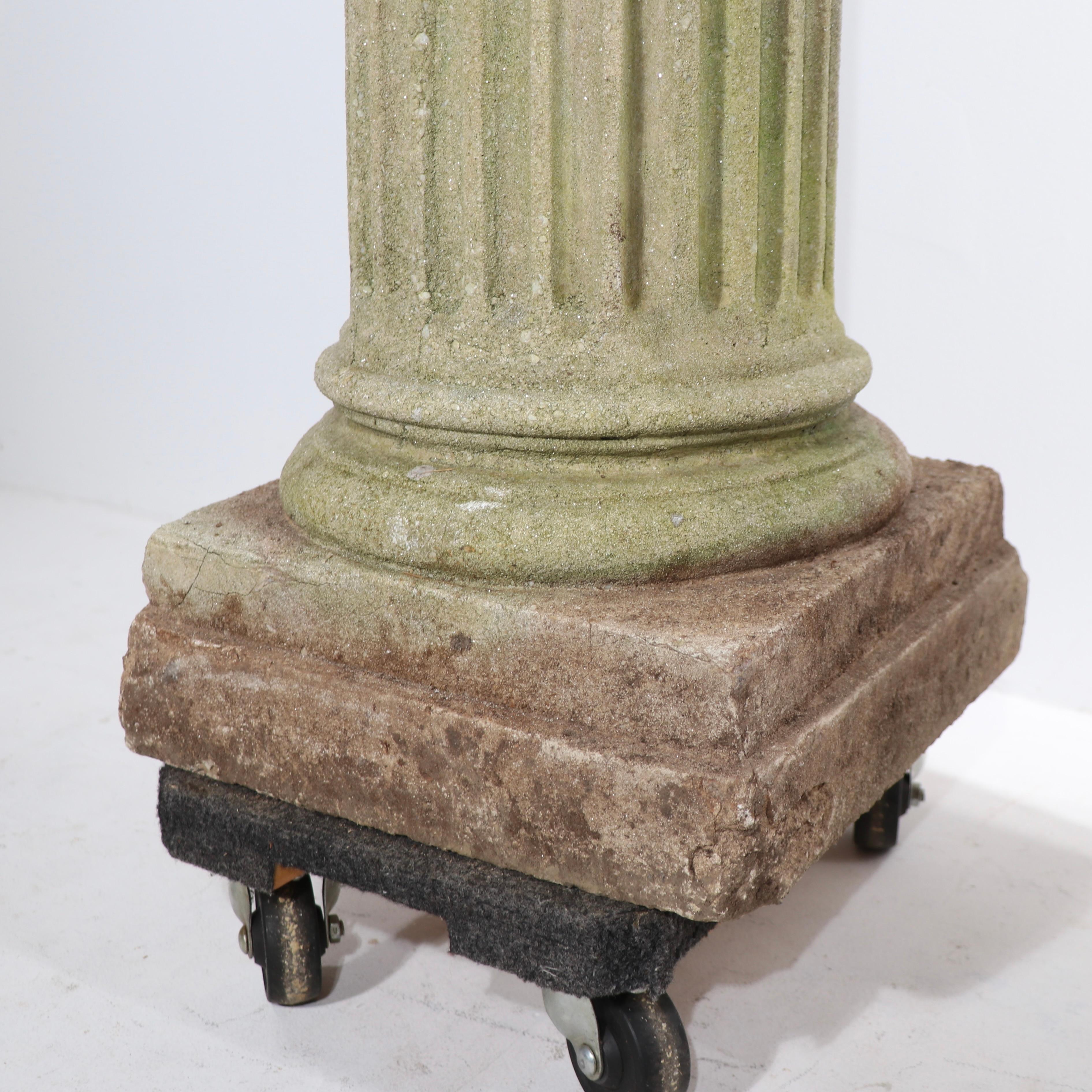20th Century Impressive Pr. Cast Stone Columns with Jardiniere Tops For Sale
