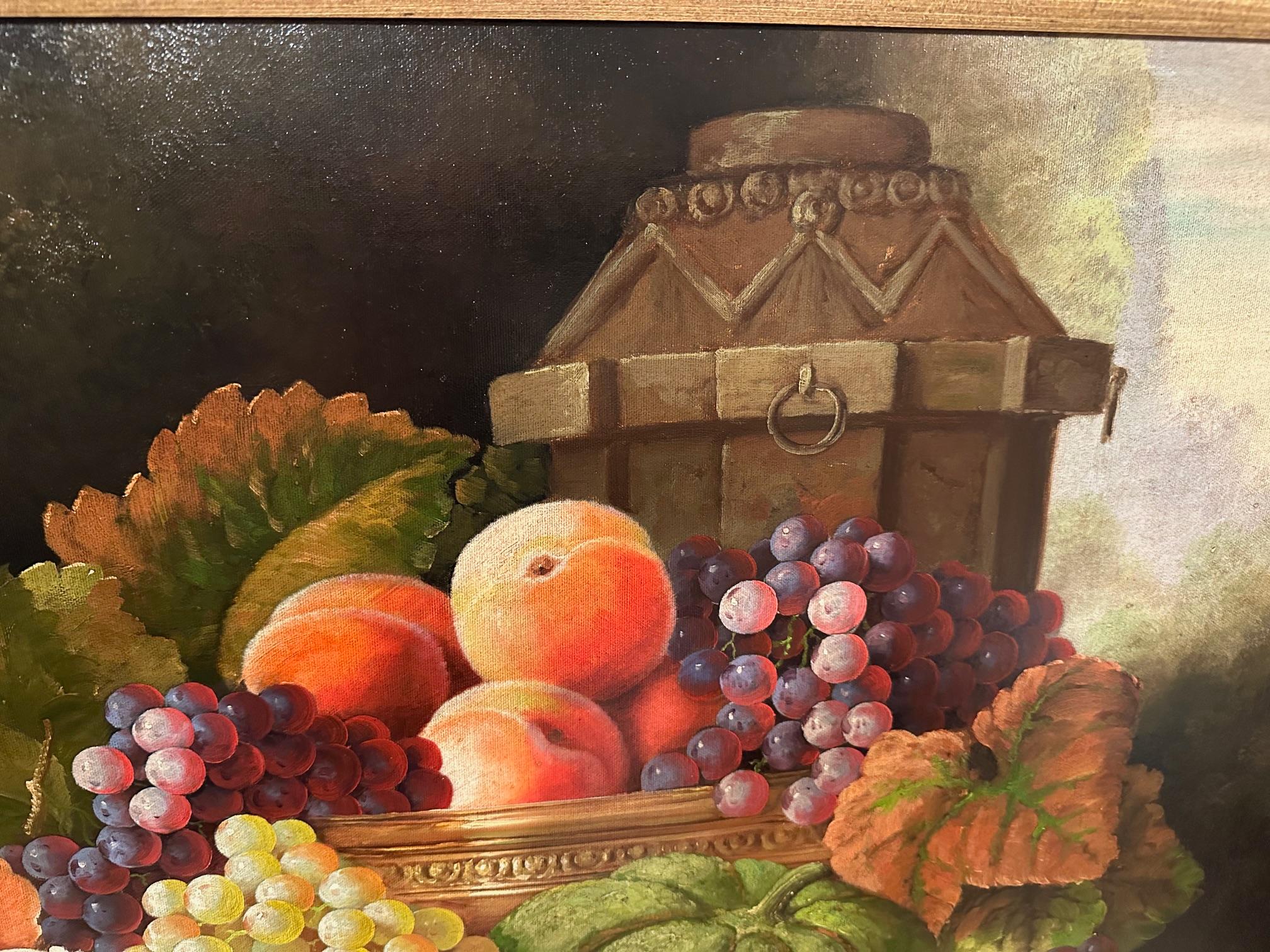 Contemporary Impressive Realist Still Life of Fruit & Monkeys For Sale