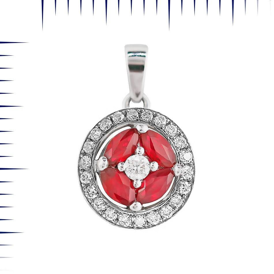 Pendant White Gold 14 K (Matching Ring Available)
Diamond 1-Round 57-0,03-3/5A
Diamond 22-Round 57-0,13-3/4A
Ruby 4-Round-0,49 Т(3)/3A
Weight 1.42 grams



With a heritage of ancient fine Swiss jewelry traditions, NATKINA is a Geneva based jewellery