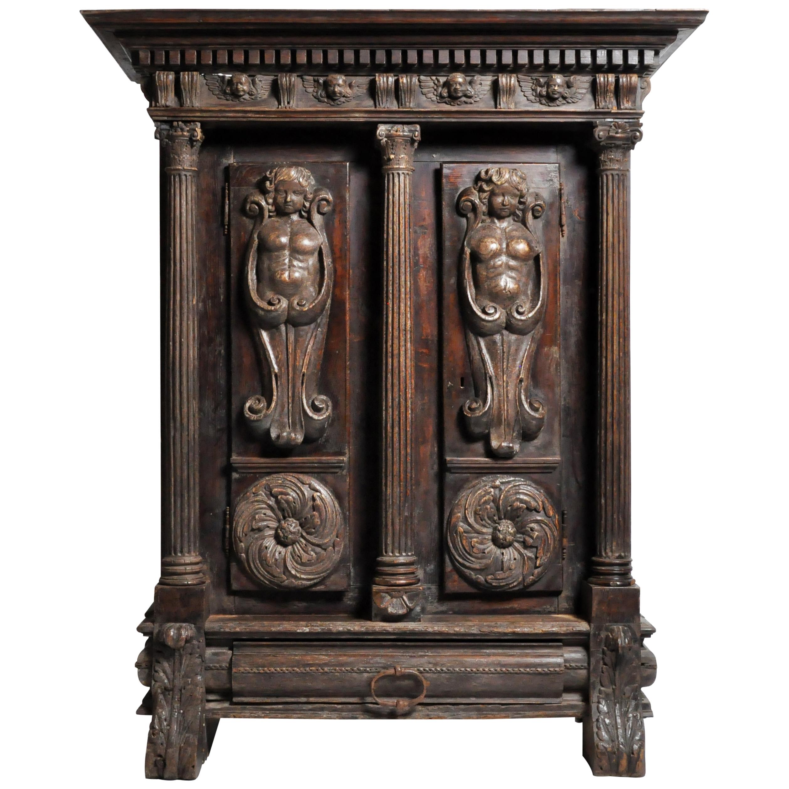 Impressive Renaissance Revival Armoire For Sale at 1stDibs | renaissance  armoire, armoire renaissance