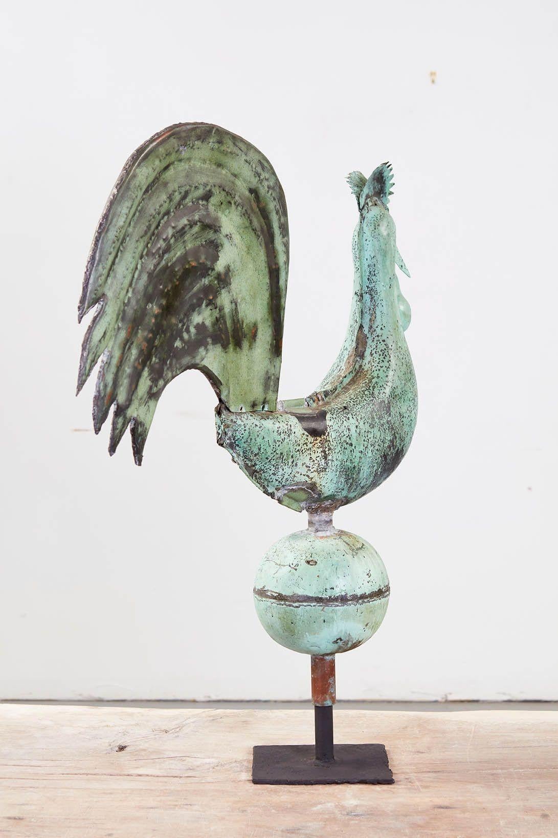 Impressive Rooster Weathervane In Good Condition For Sale In Greenwich, CT