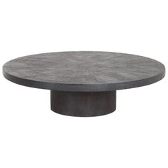 Impressive Round Slate Mosaic Coffee Table by Heinz Lilienthal