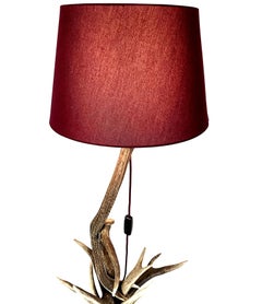 Impressive Rustic Deer Antler Floor Lamp, 1940s, Austria