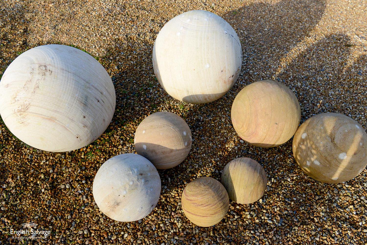 Impressive Sandstone Balls in Various Sizes, 20th Century In Good Condition For Sale In London, GB