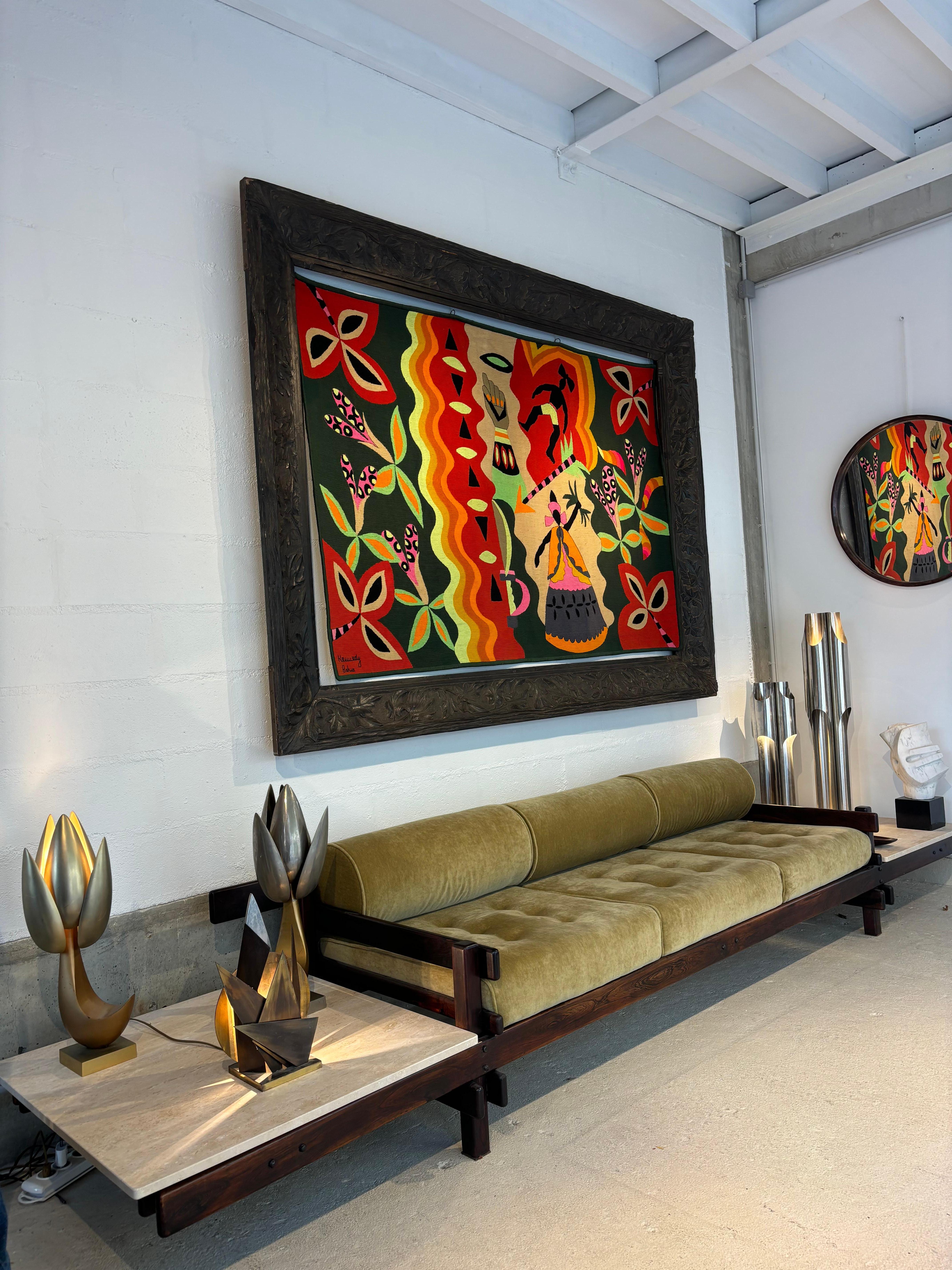 Brazilian Impressive Sergio Rodrigues sofa For Sale