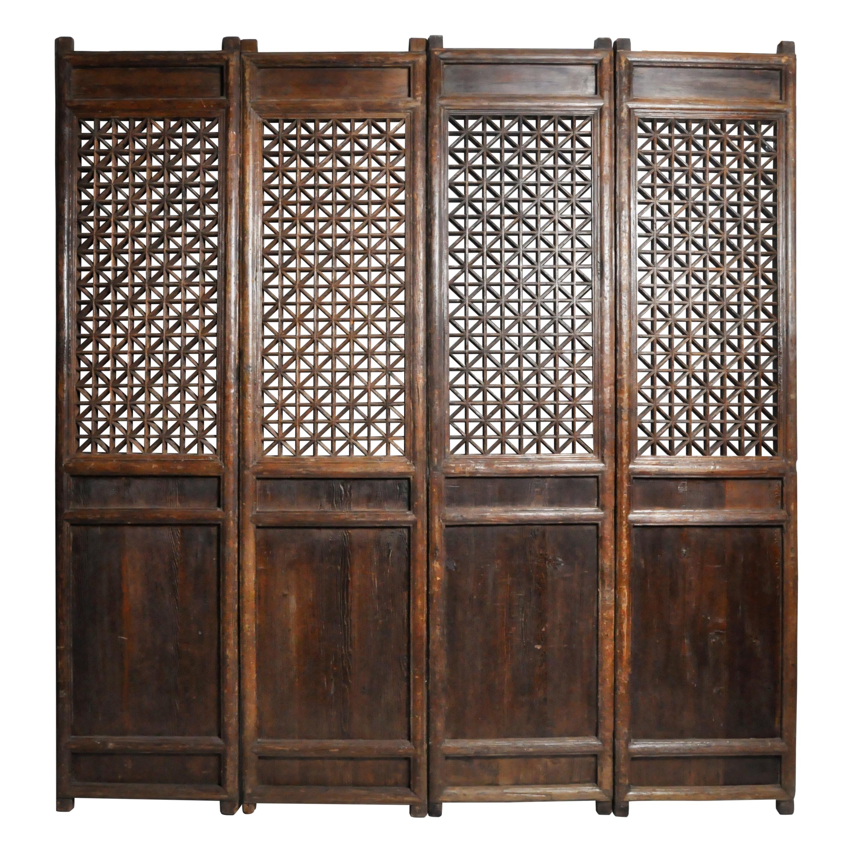 Rare Set of 4 Chinese Courtyard Doors