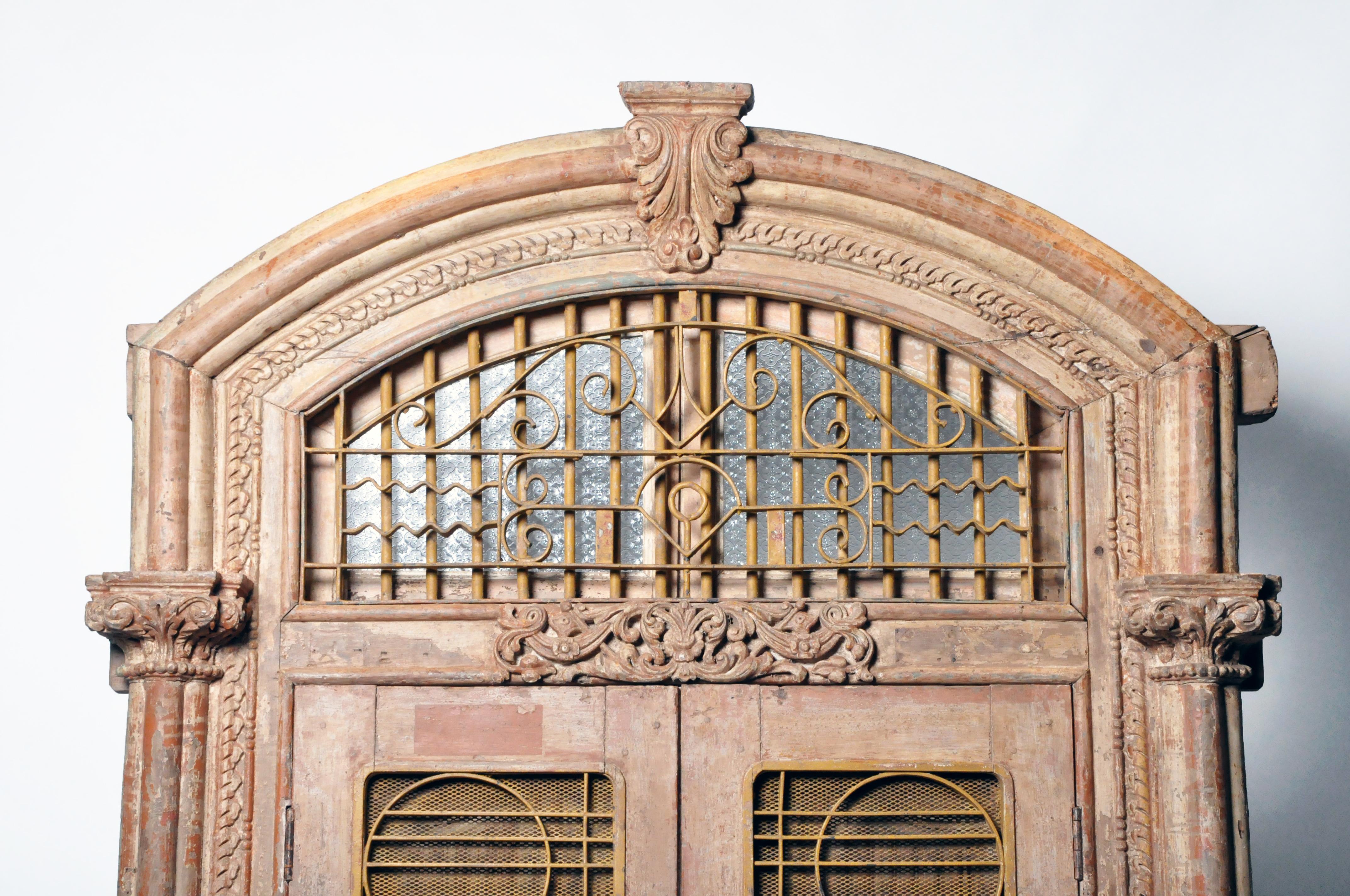 Impressive Set of Indian Doors with Surround In Good Condition In Chicago, IL