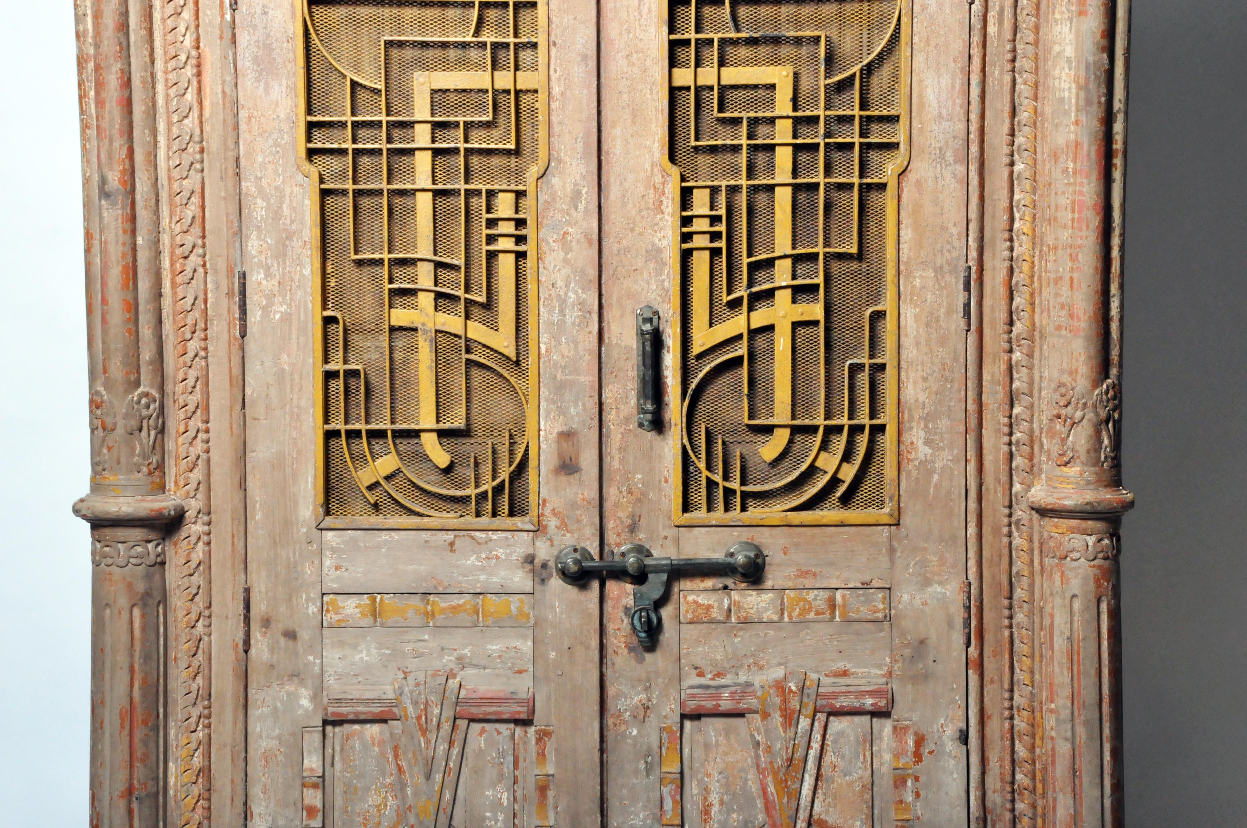 19th Century Impressive Set of Indian Doors with Surround