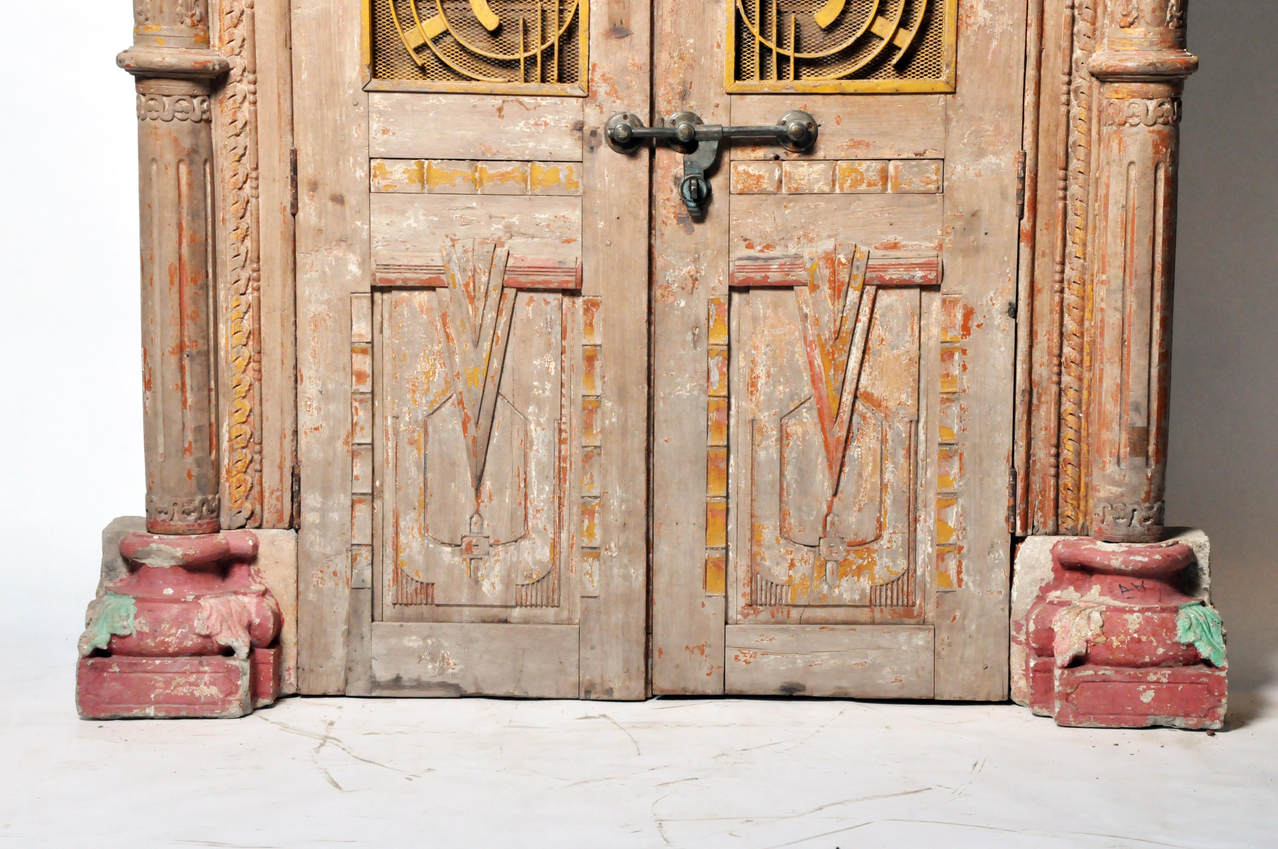 Paint Impressive Set of Indian Doors with Surround