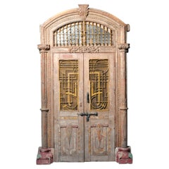 Antique Impressive Set of Indian Doors with Surround