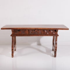 Impressive Single Plank Spanish Monastery Table