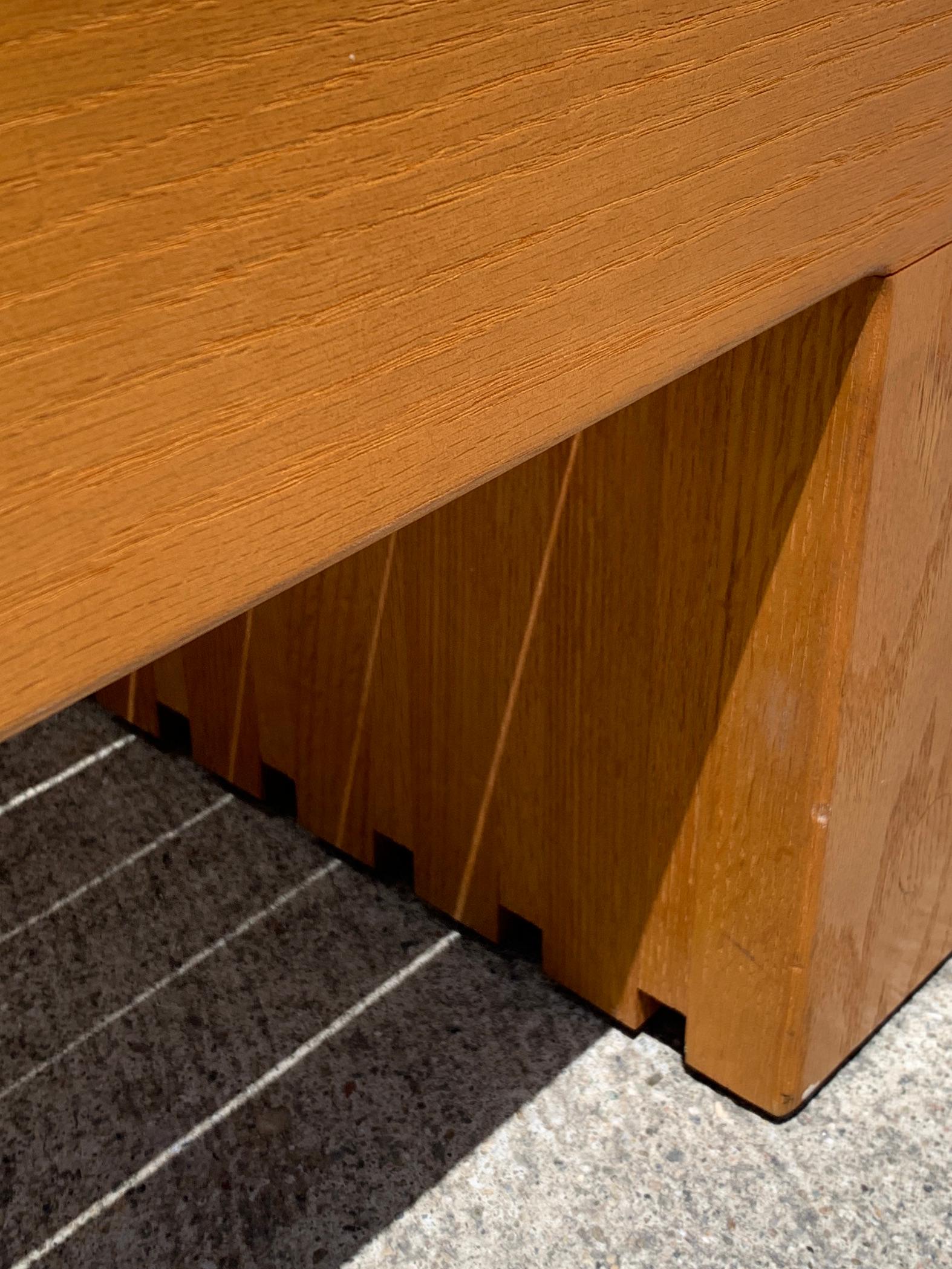 Impressive Solid Oak Bench by Mexican Modernist Architect Ricardo Legorretta 1