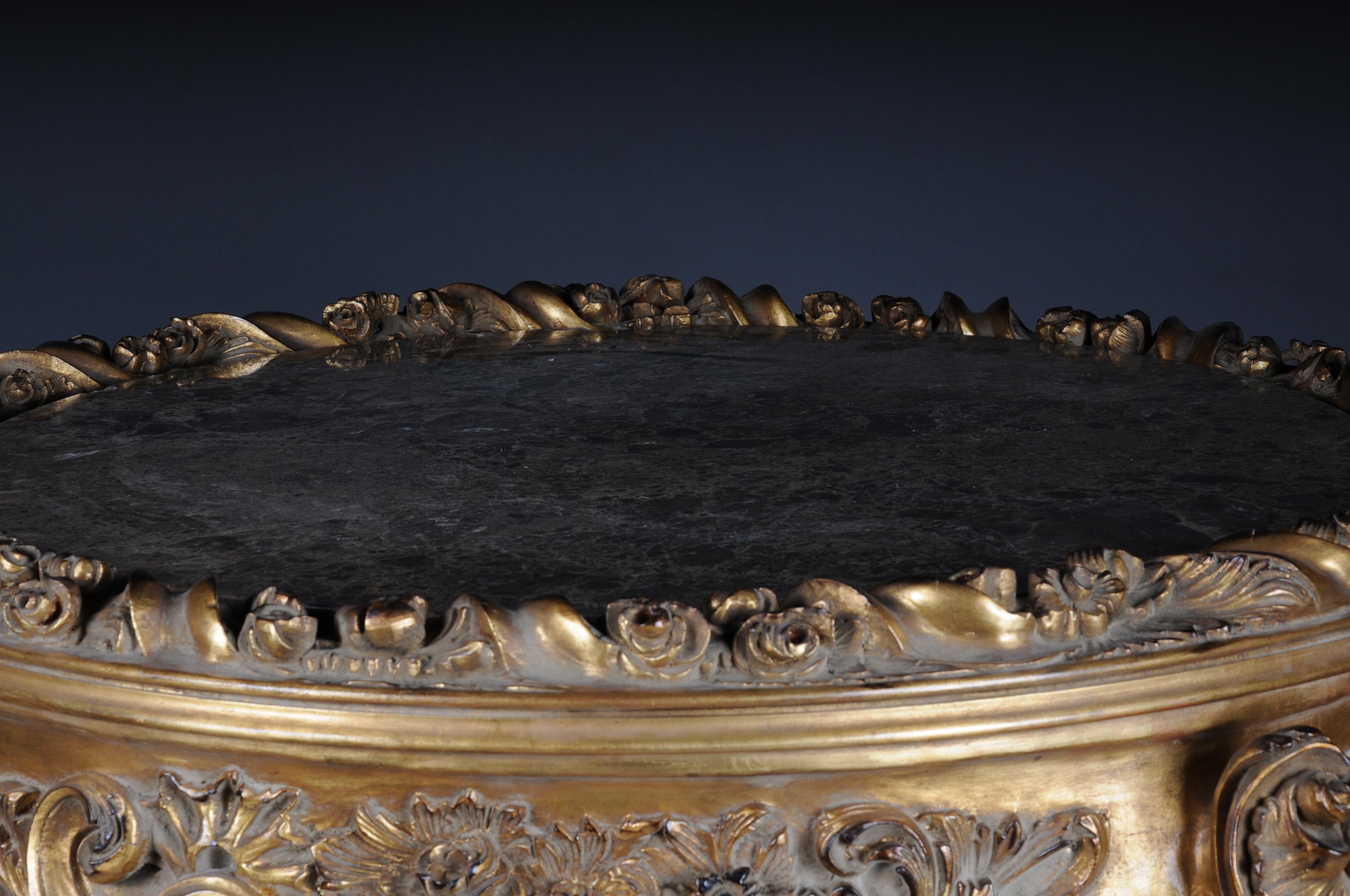 Impressive Solid Salon Table Louis Quinze XV, Gold For Sale 2