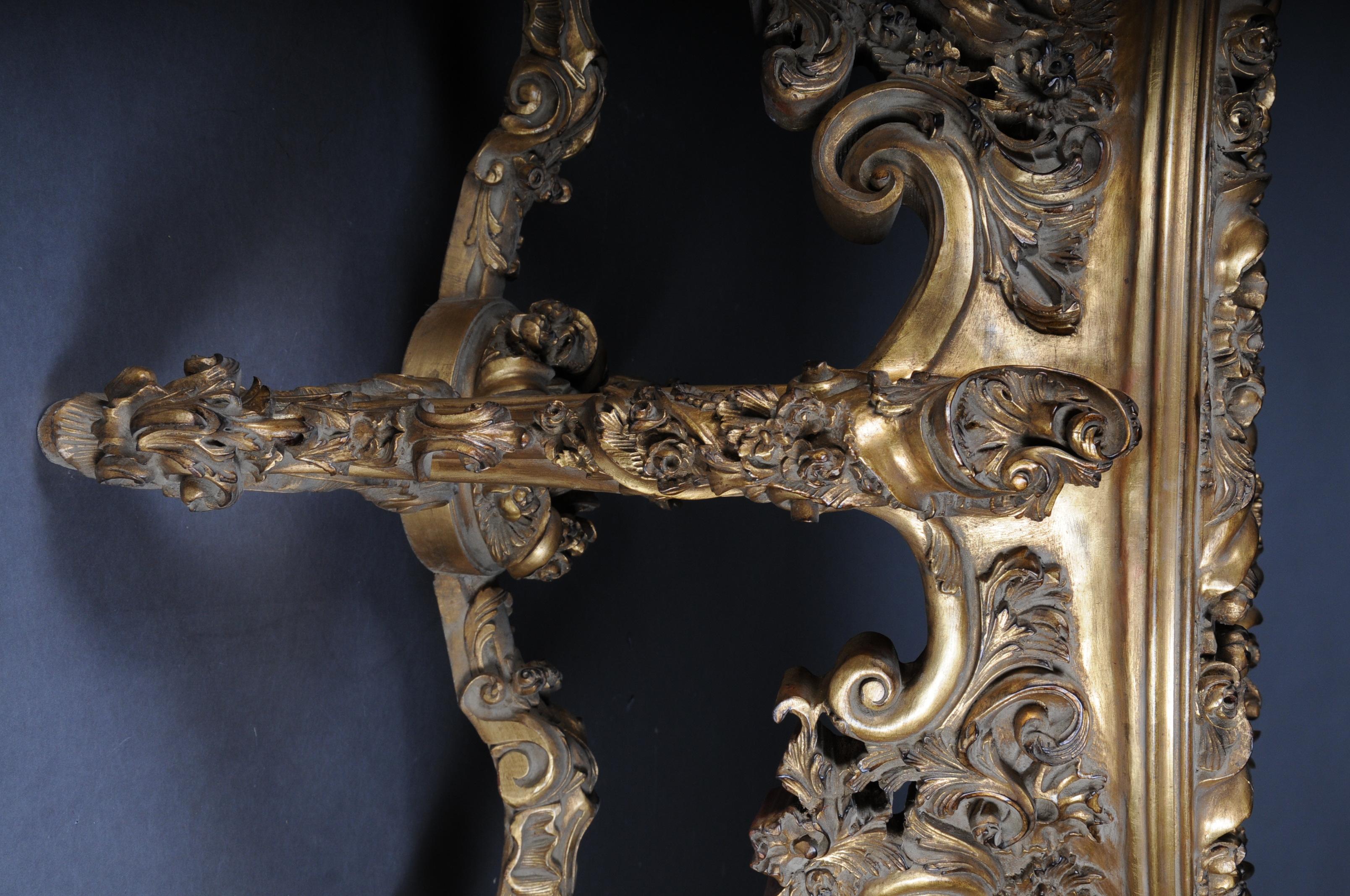 Beeindruckender massiver Salontisch Louis Quinze XV, Gold (Marmor) im Angebot