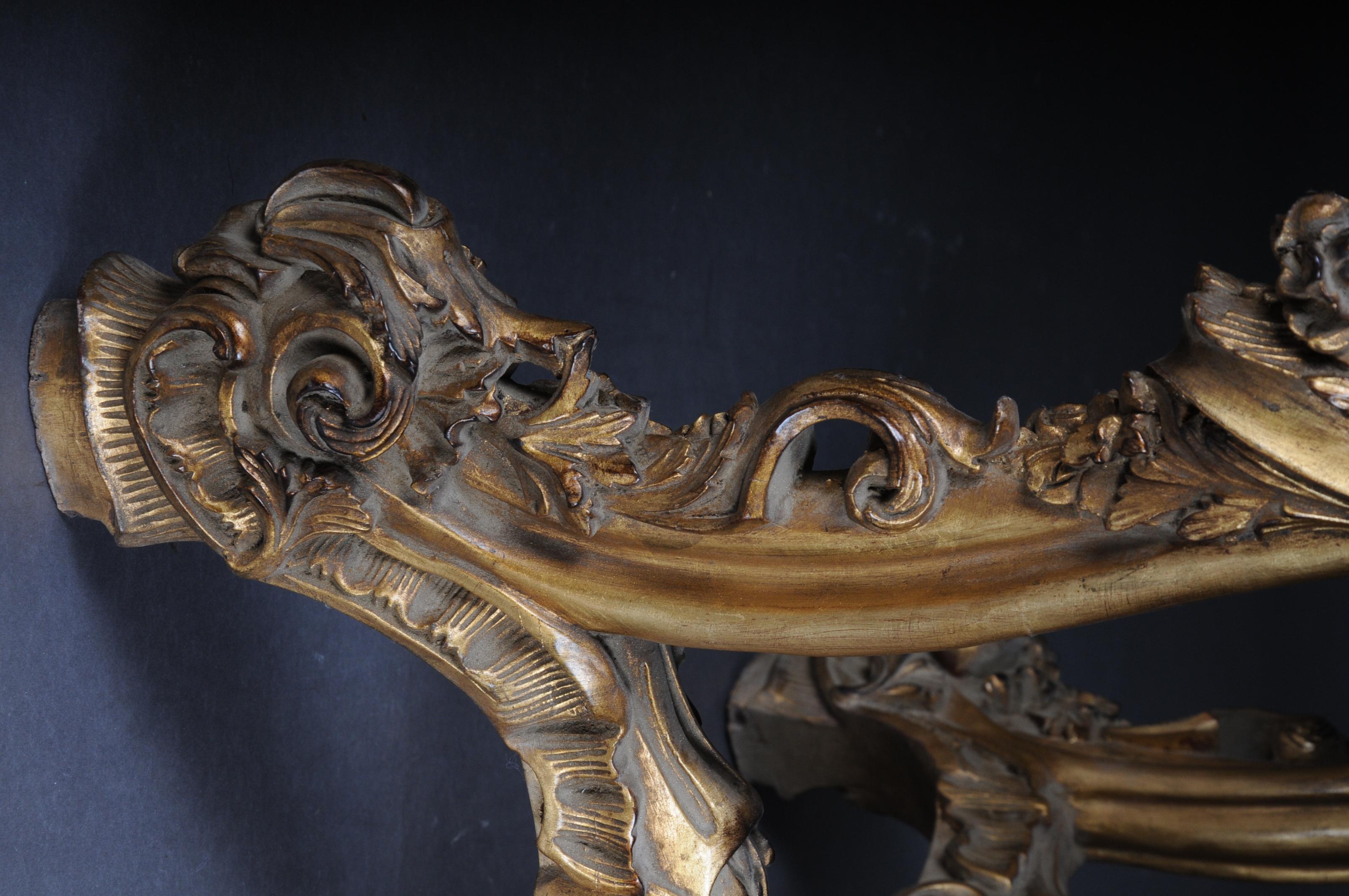 Marble Impressive Solid Salon Table Louis Quinze XV, Gold For Sale