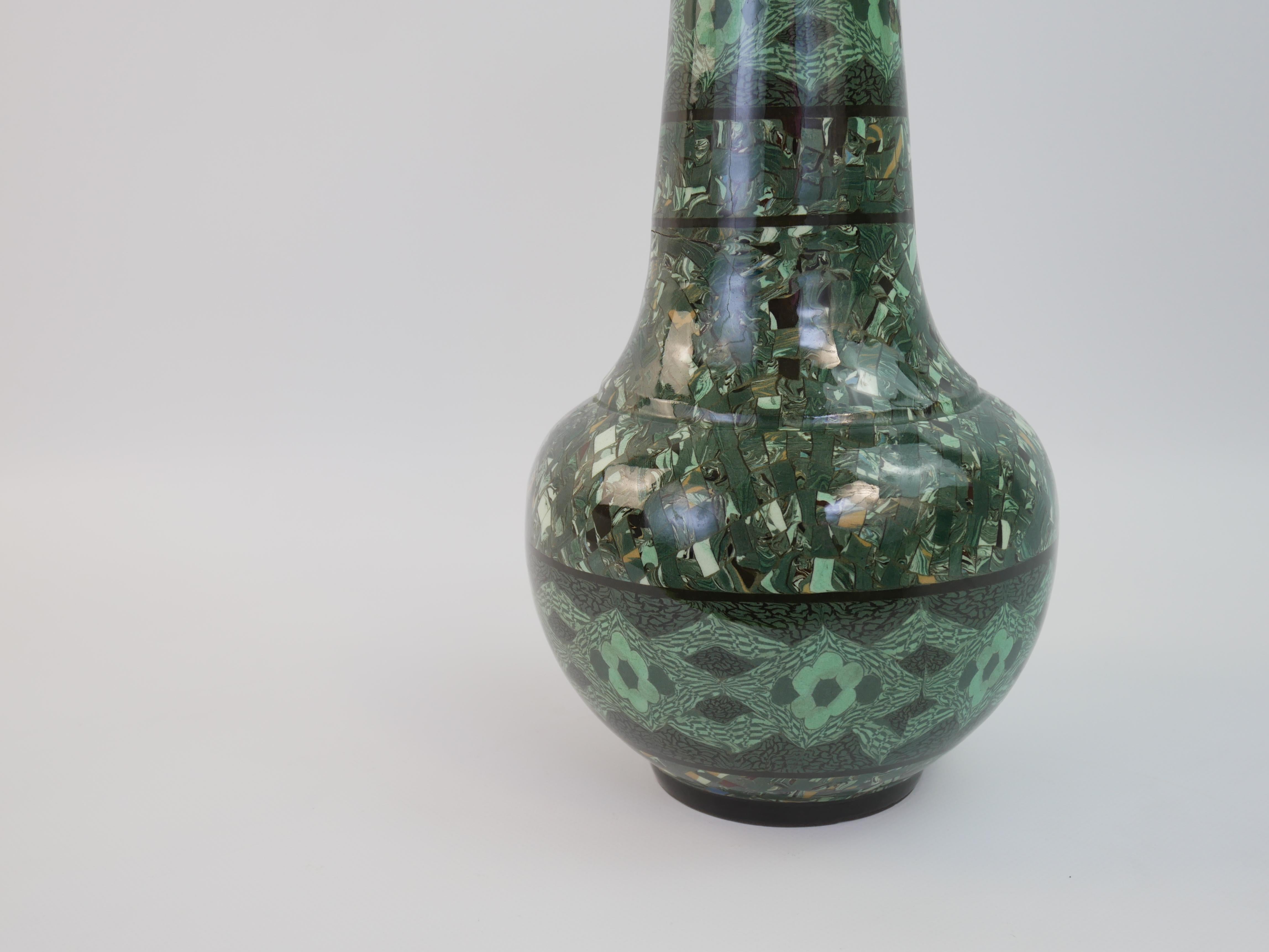 Metà XX secolo Impressionante ceramica verde 