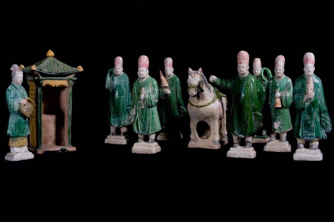 Chinese Impressive Terracotta Funerary Procession - Ming Dynasty, China '1368-1644 AD' For Sale