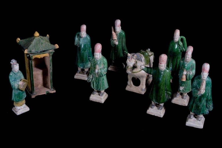 Impressive Terracotta Funerary Procession - Ming Dynasty, China '1368-1644 AD' For Sale 2