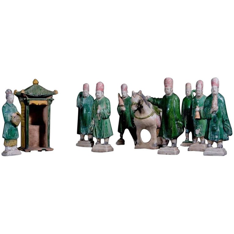 Impressive Terracotta Funerary Procession - Ming Dynasty, China '1368-1644 AD' For Sale