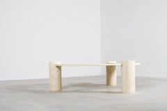 Impressive Travertine Up&Up Coffee Table, Italy, 1970s