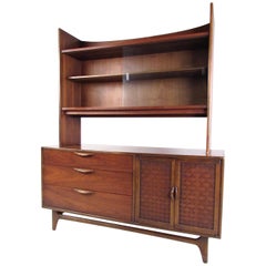 Vintage Impressive Two-Piece Sideboard with Display Shelf by Lane