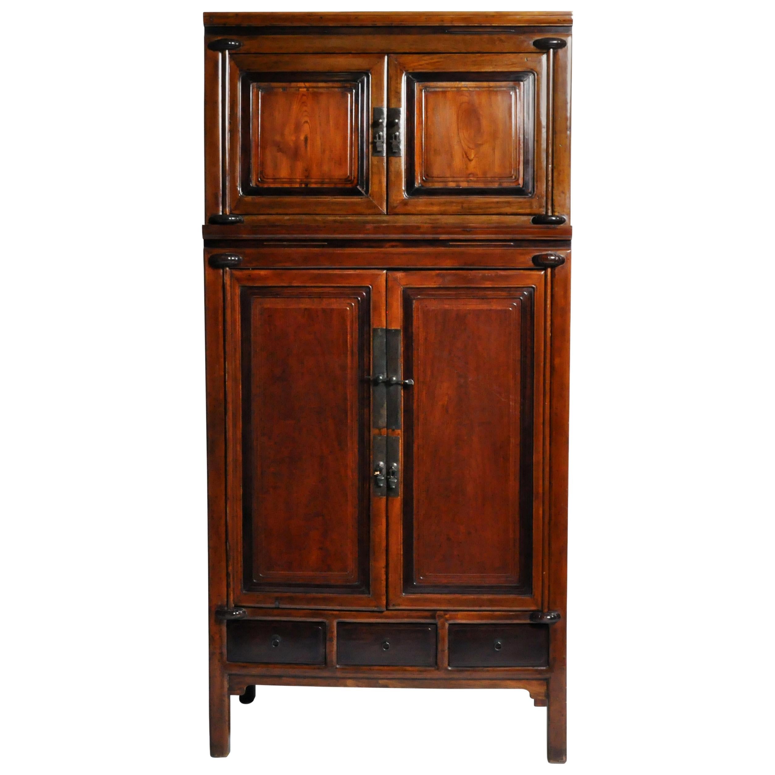 Impressive Two Section Cabinet with Five Drawers