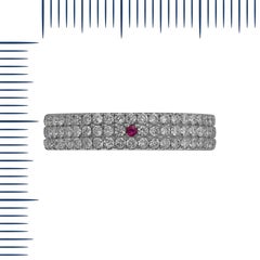 Impressive Ultra Classic Diamond Ruby White Gold Ring