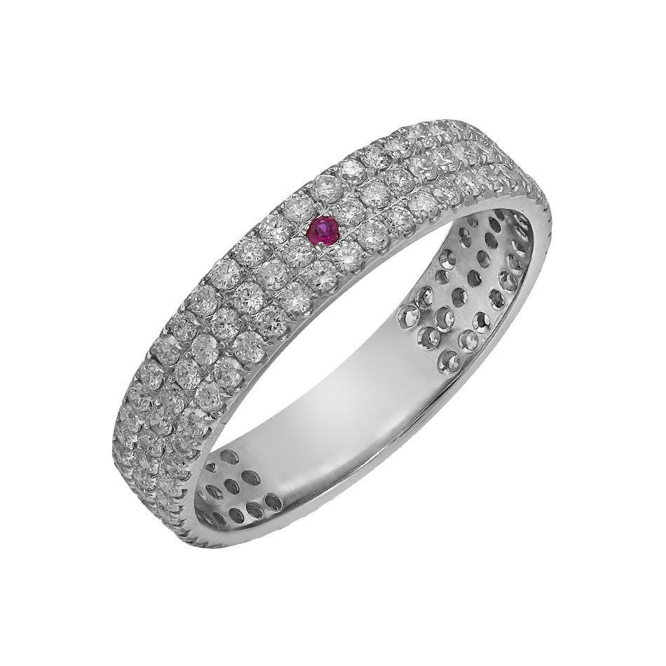 Impressive Ultra Classic Diamond Ruby White Gold Ring In New Condition For Sale In Montreux, CH